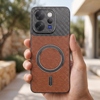 Vivo V70 5G Carbon Fiber Leather Hybrid MagSafe Magnetic Case