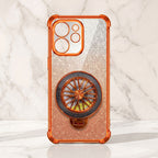 Oppo Reno 15 Pro Mini 5G Stress Buster Wheel Rotating Shimmer Airbag Cosmic Orange Case
