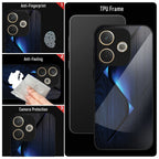 Oppo A5 Pro 5G Premium Acrylic Shockproof Glass Back Case (Blue Gradient)