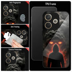 Oppo A5 Pro 5G Premium Acrylic Shockproof Glass Back Case (Dark Flame)