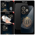 Oppo A5 Pro 5G Premium Acrylic Shockproof Glass Back Case (Bitcoin Armor)