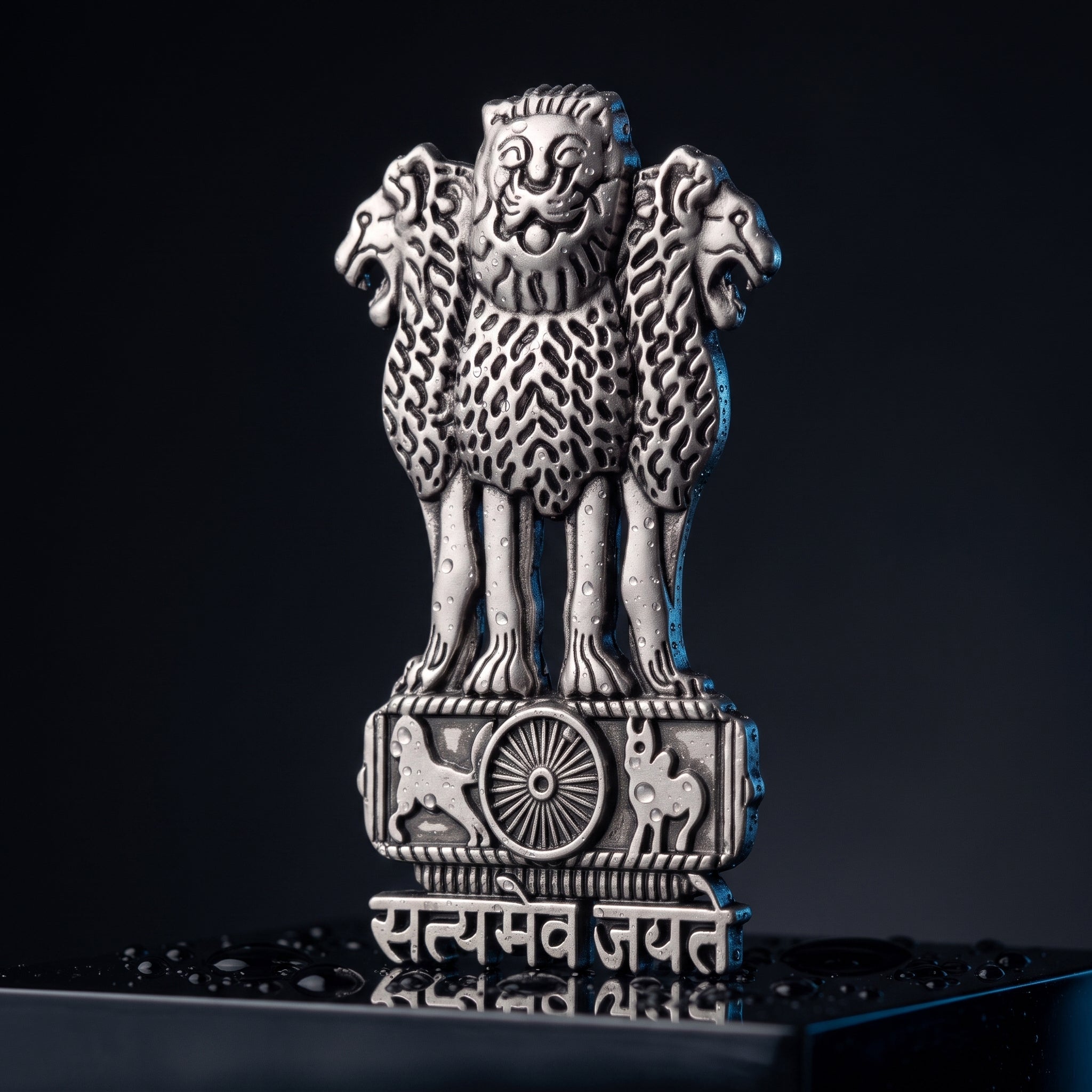 Oppo Reno 10 5G Compatible Satyamev Jayate 3D Metal Emblem Sticker