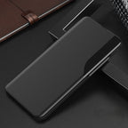 Oppo Reno 12 5G Luxury Half Window Leather Flip Case