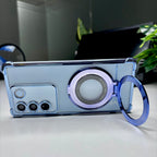 Vivo V27 5G Original Luxury Magnifier Ring Stand Shockproof Airbags Corner Case
