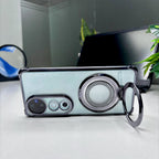 Vivo V40 Pro 5G Original Luxury Magnifier Ring Stand Shockproof Airbags Corner Case