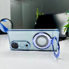 Vivo V40 5G Original Luxury Magnifier Ring Stand Shockproof Airbags Corner Case