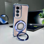 Oppo Reno 12 Pro 5G Original Luxury Magnifier Ring Stand Shockproof Airbags Corner Case