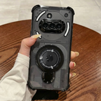 Nothing Phone 3a 5G Luxury Four Corner Invincible Bracket Ring Stand Case