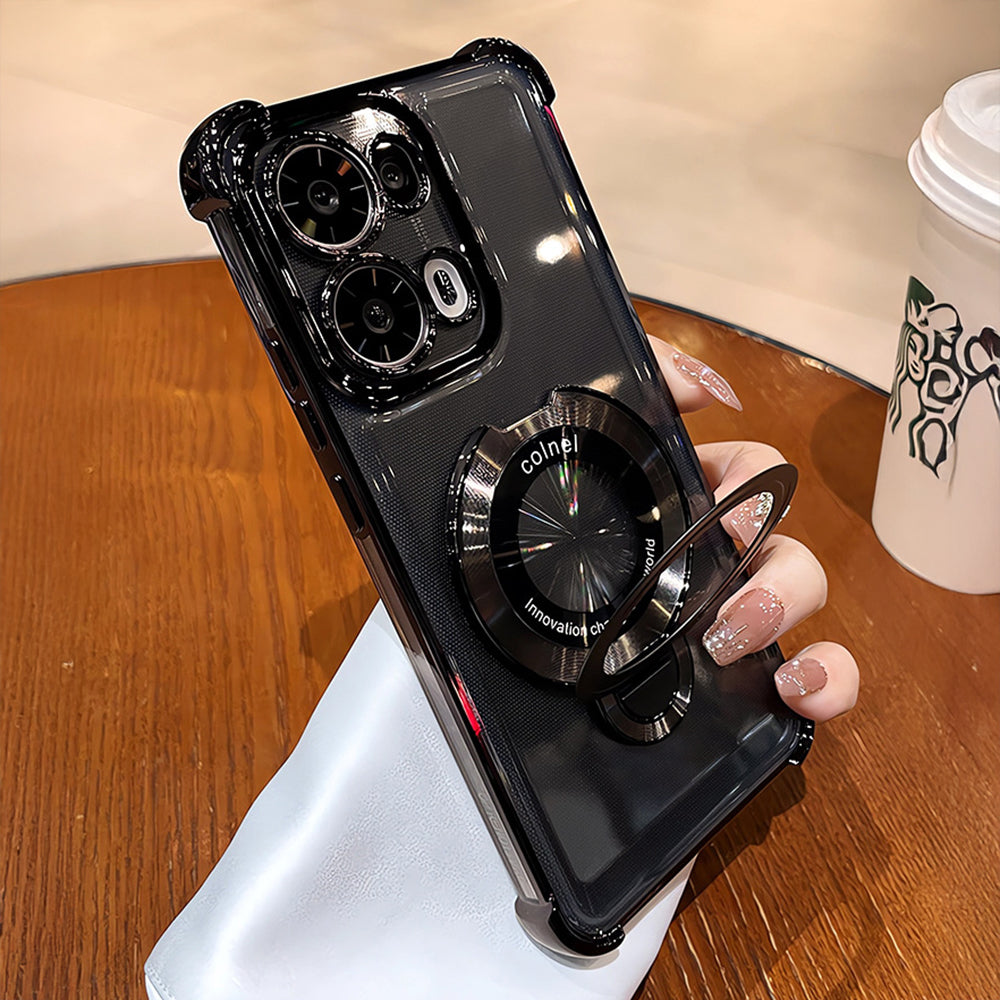 Oppo Reno 13 5G Original Luxury Magnifier Ring Stand Shockproof Airbags Corner Case