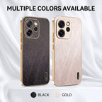 Oppo Reno 15 Pro Mini 5G Premium Electroplated Frame Gold Thread Pattern Soft Case