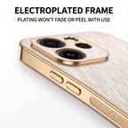 Oppo Reno 15 Pro Mini 5G Premium Electroplated Frame Gold Thread Pattern Soft Case