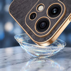 Oppo Reno 16 5G Premium Electroplated Frame Gold Thread Pattern Soft Case