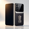 Galaxy A16 5G Satyamev Jayate 3D Metal Leather Back Case