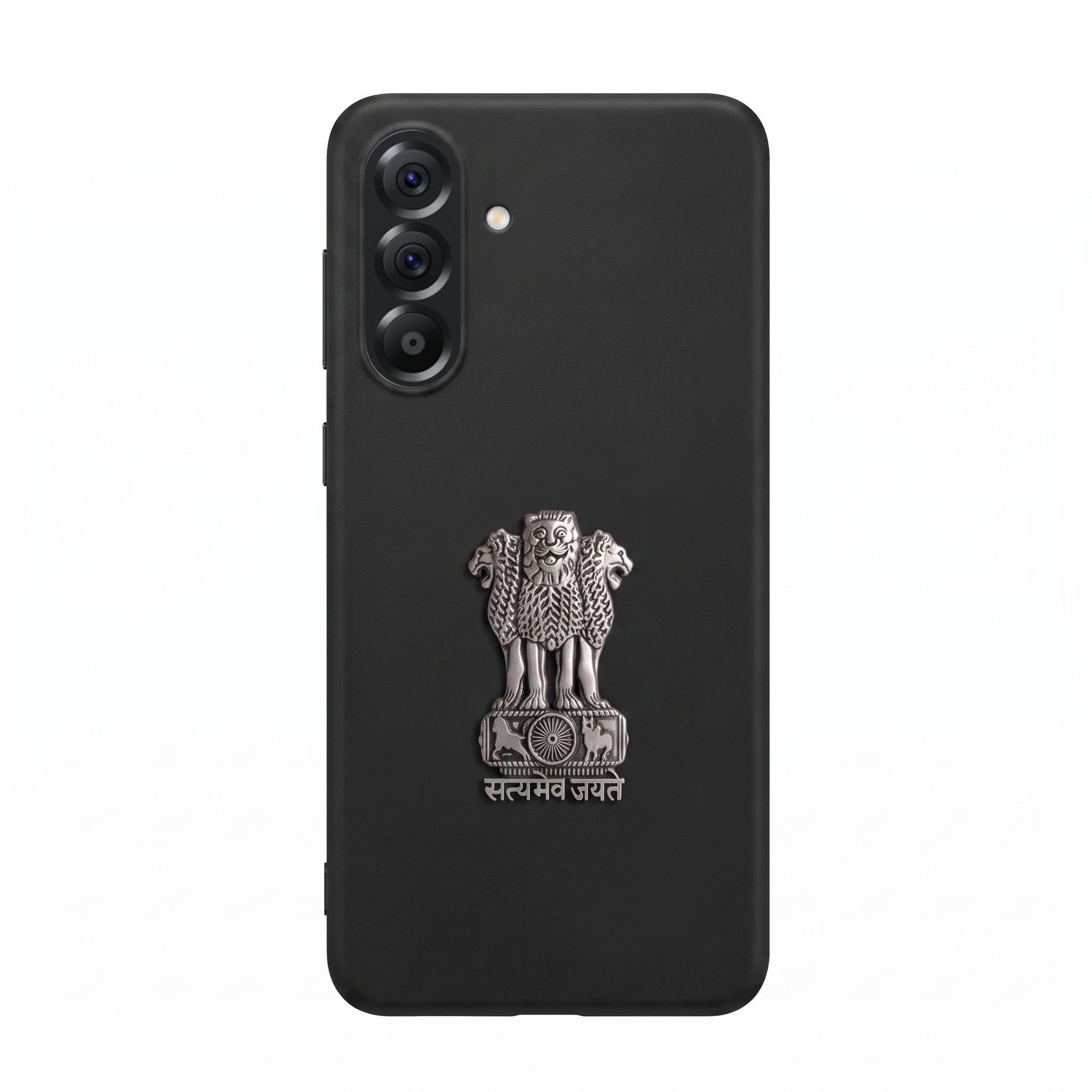Samsung Galaxy A56 5G Compatible Satyamev Jayate 3D Metal Emblem Sticker