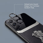 Galaxy A56 5G Satyamev Jayate 3D Metal Leather Back Case