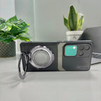 Vivo V30 Pro 5G Original Luxury Leather Lens Magnifier Ring Stand Case