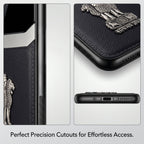 Vivo V60 5G Satyamev Jayate 3D Metal Leather Back Case