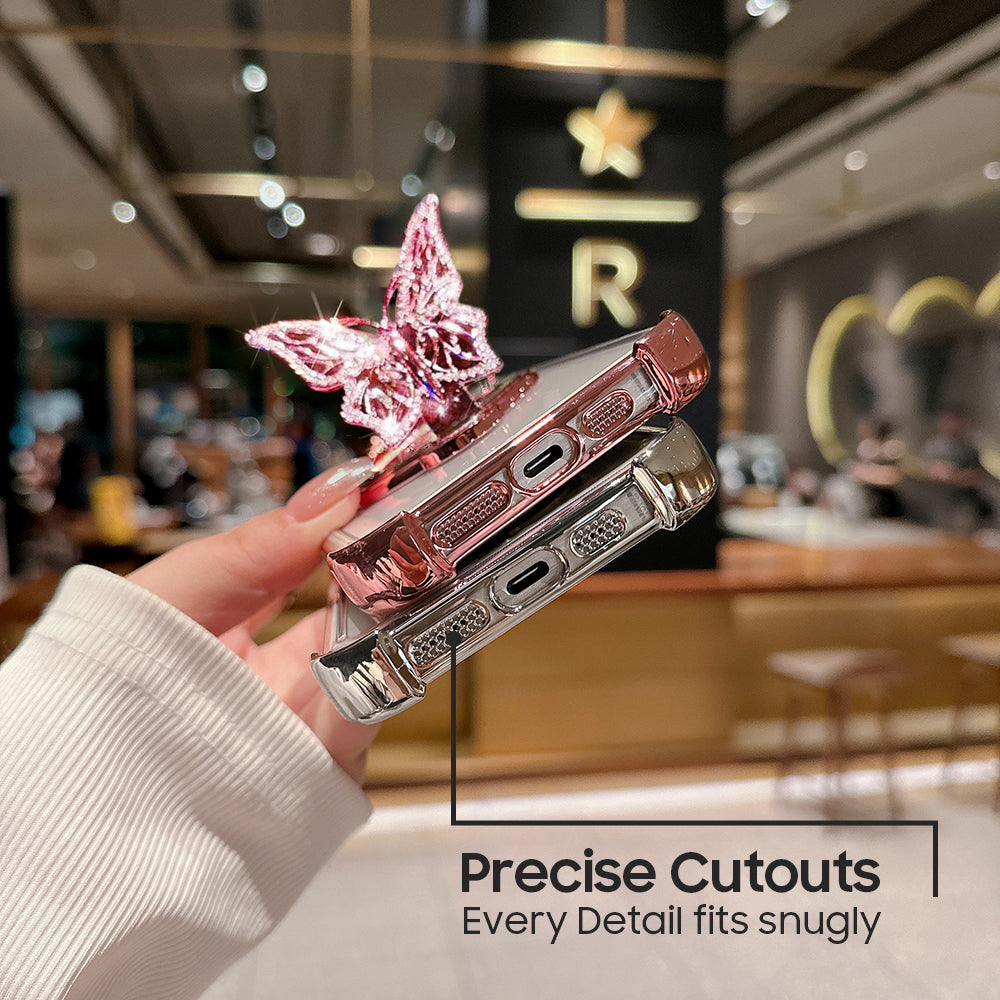 Vivo Y400 Pro 5G Premium Butterfly Stand Airbags Case (Buy 1 Get 1 Free Surprise Cover)