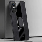 Oppo Reno 10 5G  Premium Leather AutoFocus Ring Case