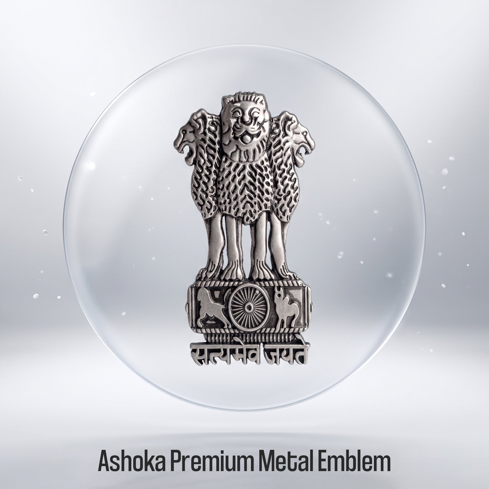 Oppo Reno 15 Pro 5G Compatible Satyamev Jayate 3D Metal Emblem Sticker