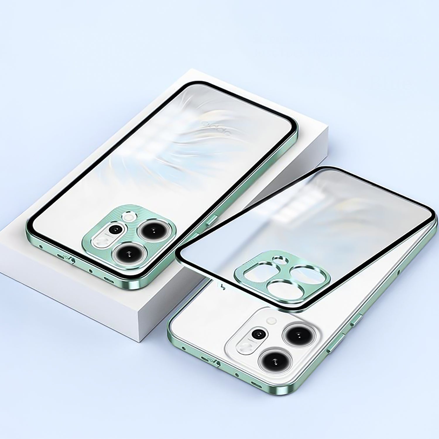 Oppo Reno 14 5G Aluminium Metal Bumper Shield Transparent Back Case