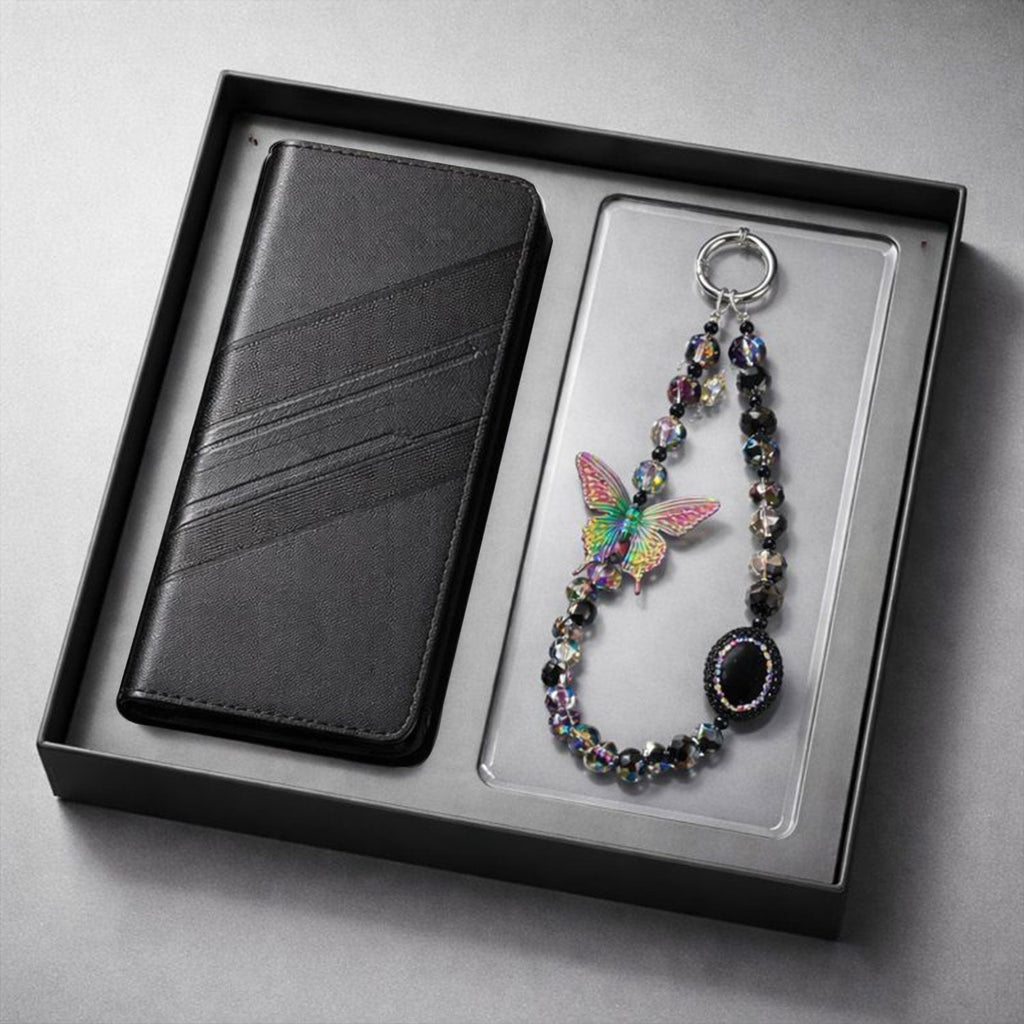 Samsung Galaxy A56 5G Retro PU Leather Magnetic Wallet Flip Case with Charm Strap