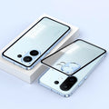 Vivo V60 5G Aluminium Metal Bumper Shield Transparent Back Case